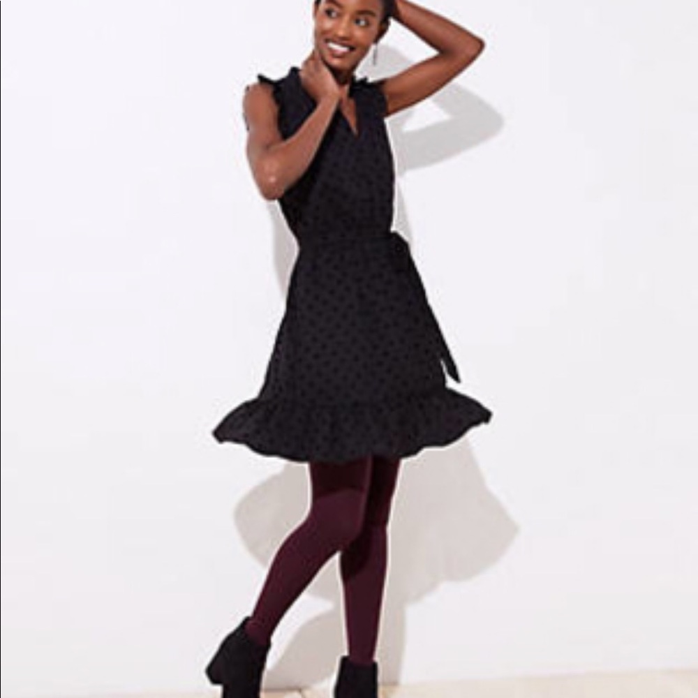 NWT LOFT petite dotted swing dress